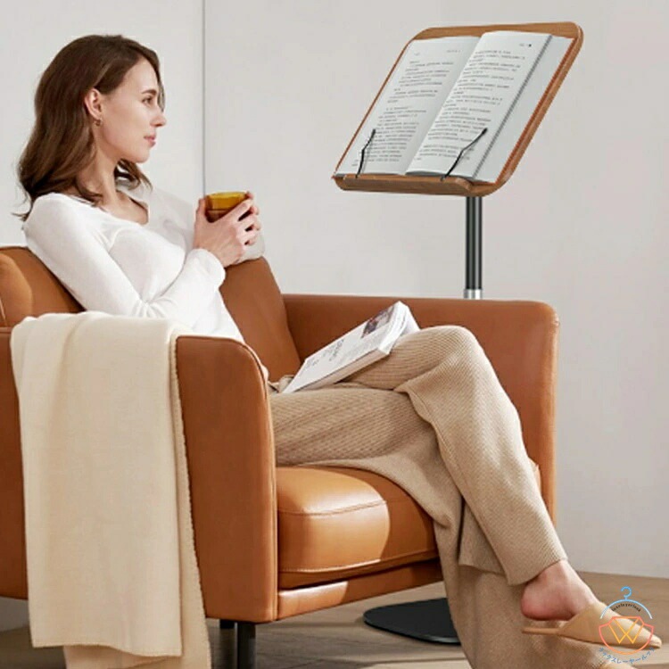 【コスパ最高】読書用 ブックスタンドは昇降式 サイドテーブル 角度調整 本立て 木製 書見台 床置き PCスタンド 絵描き 譜面台 読書スタンド 読書台 楽譜スタンド 本置き ブックホルダー ノートパ