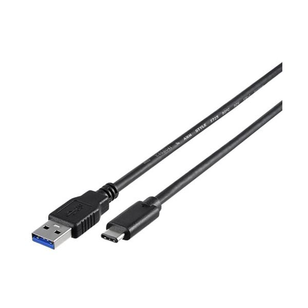 （まとめ） バッファローUSB3.1 Gen1ケーブル（A to C） ブラック 1.5m BSUAC31115BK 1本 [x3セット]