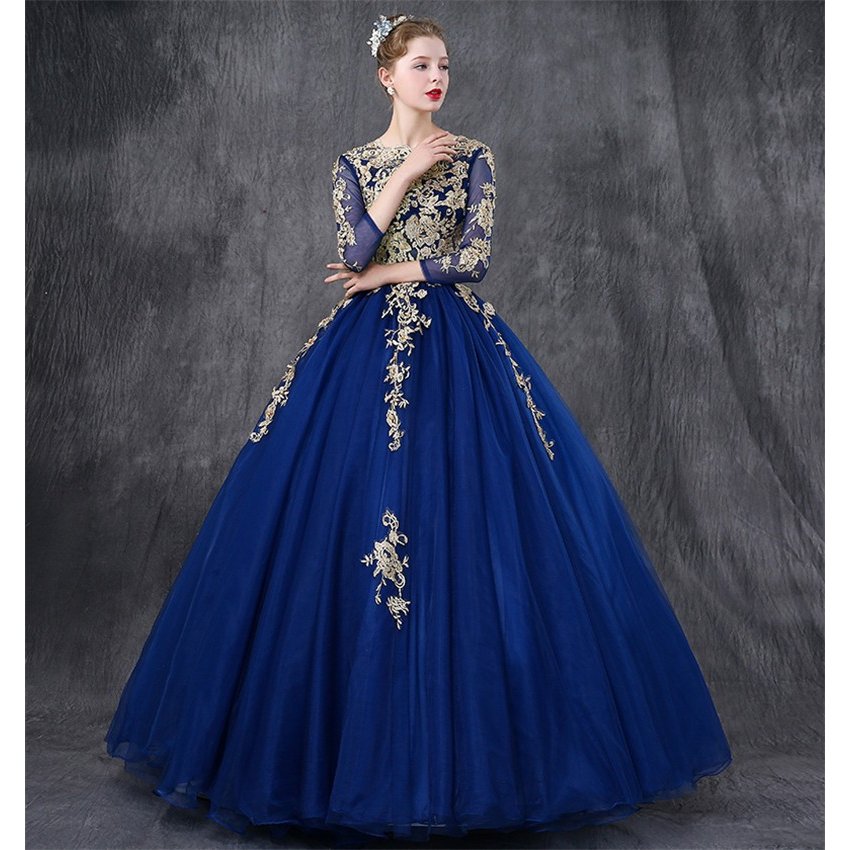 パーティードレス ウェディングドレス 奏会用ロングドレス 人気カラードレス 二次会 花嫁 結婚式 舞台 紺色 15,858円