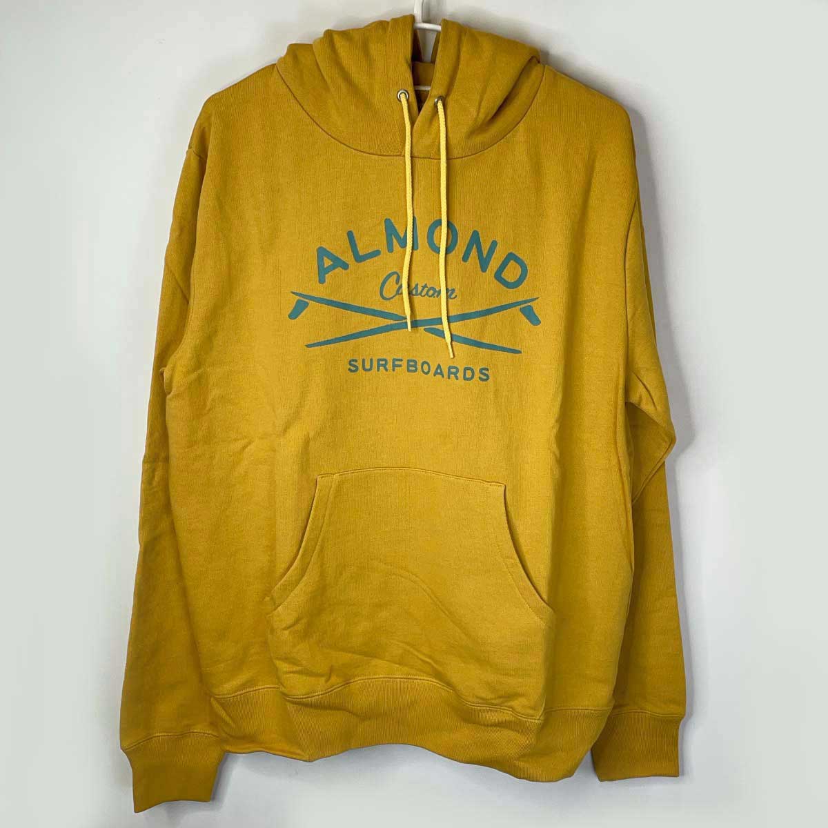 【中古・未使用品】Almond Surfboards & Design GRAVEL フーディ パーカー L マスタード HD2001 メンズ アーモンドサーフボード