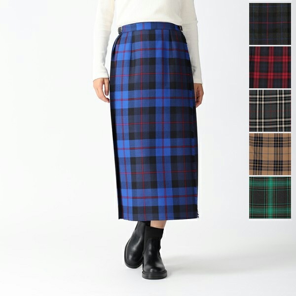 スカート ロングイージーキルト 83cm マルチカラー レディース 5083 LONG EASY KILT チェック柄 ワンカラー