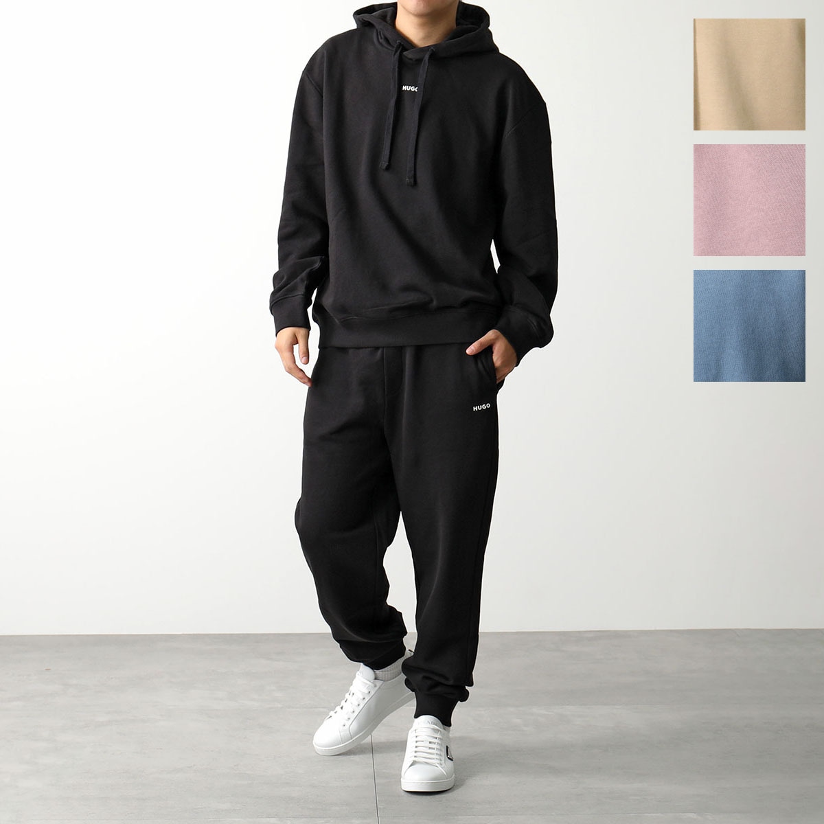 HUGO BOSS HUGO ヒューゴボス ヒューゴ 上下セットアップ 50492581 メンズ プルオーバーパーカー+スウェットパンツ カラー4色