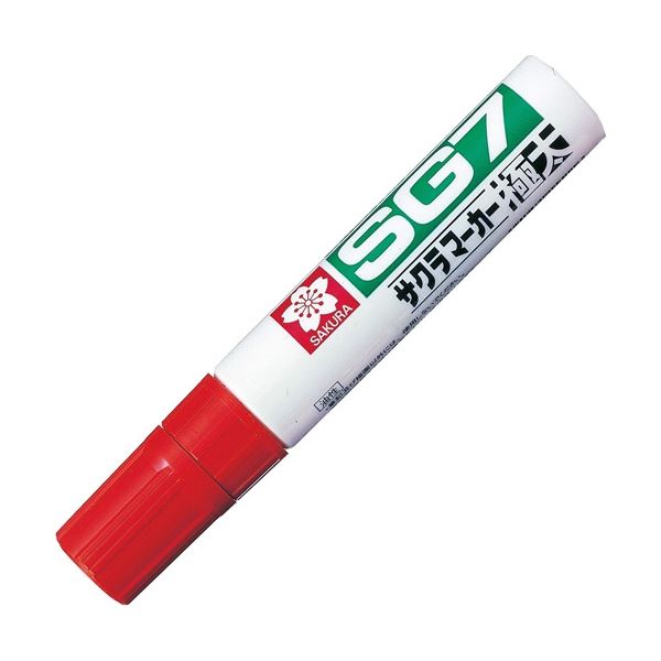 (まとめ) サクラクレパス 油性マーカー SG7 極太 あか JGK#19 1本 (×30セット)