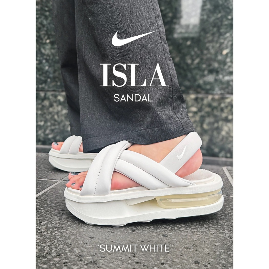NIKE ナイキ ウィメンズ エアマックス アイラ サンダル WMNS AIR MAX ISLA SANDAL SUMMIT WHITE ( koko 厚底 グレー 白 レディース FJ5929-10カジュアル