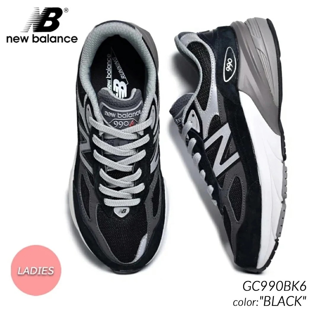 NEW BALANCE GC990BK6 BLACK ニューバランス スニーカー ( 黒 ブラック グレー 白 ホワイト V6 992 19,227円