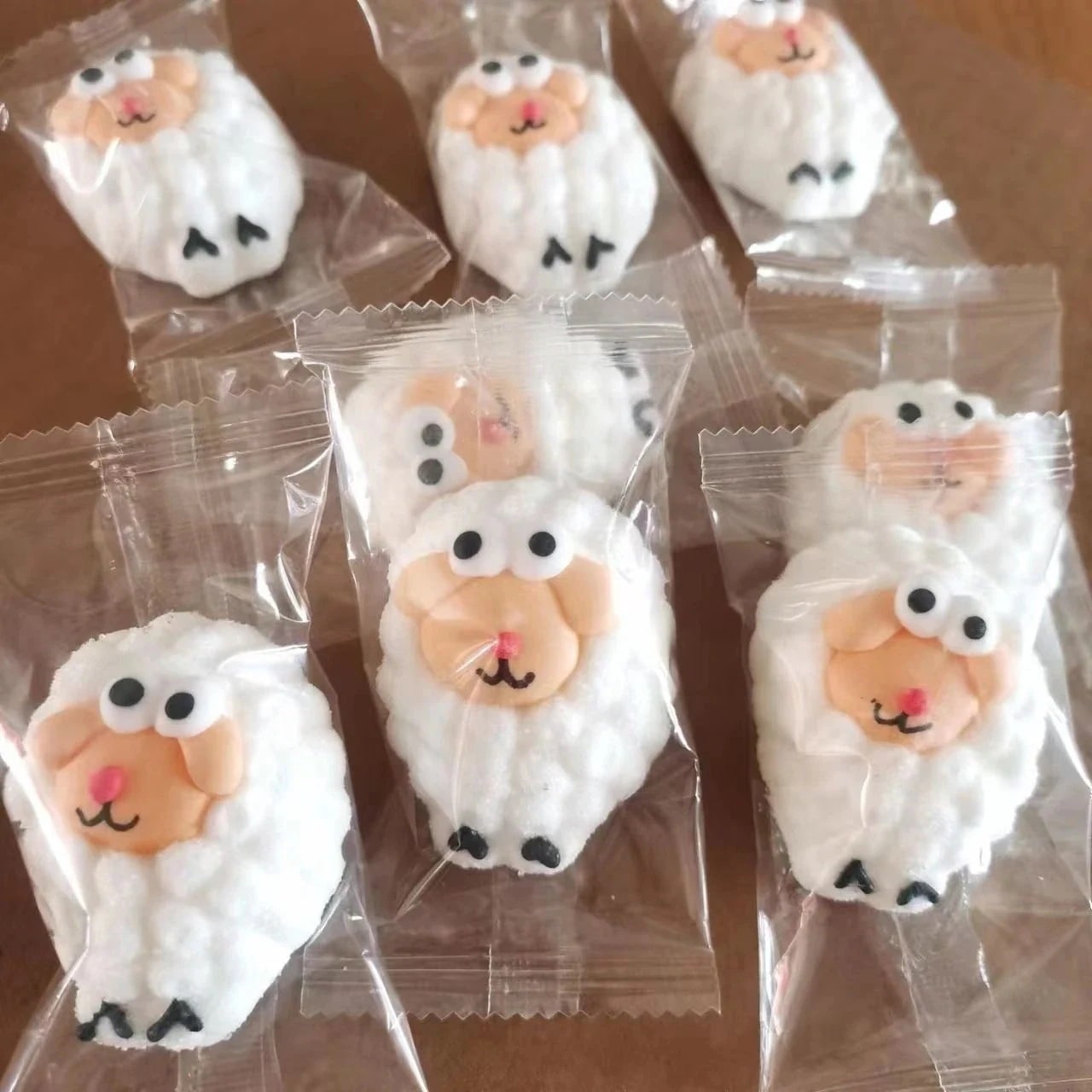 マシュマロセット 30/100/200 個 ミルクティーケーキデコレーション 独立包装 串付き 漫画動物柄 子供向け