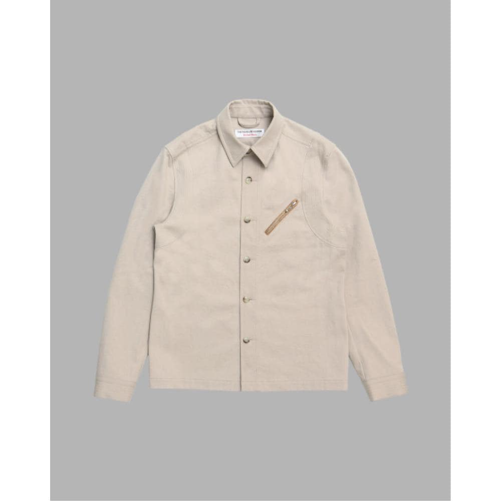 THE MUSEUM VISITOR COTTON ZIPPER SHIRTS BEIGE 12188
