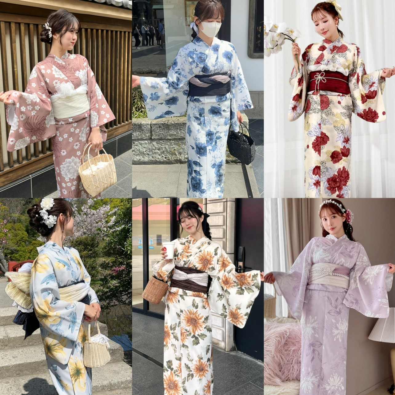 浴衣二部式分体浴衣ポリエステル生地花火大会新モデル兵児帯 セット 和服