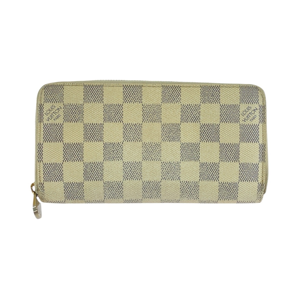 ダミエ アズール ジッピーウォレット アイボリー シルバー金具 PVC N60019 ロングウォレット レディース 410729