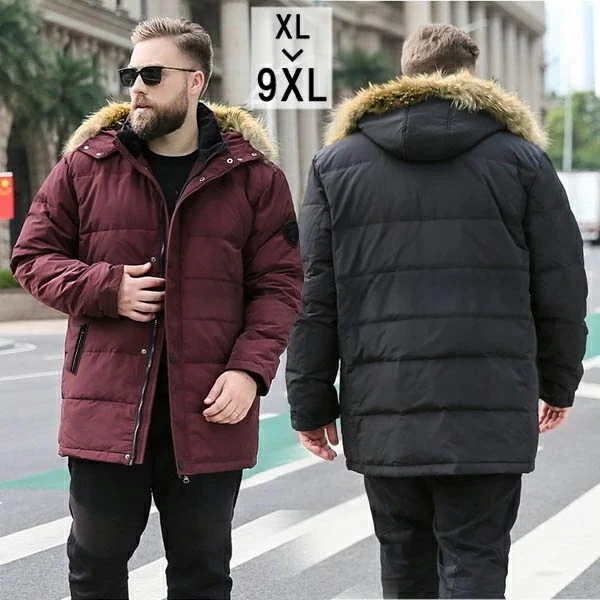 【90％ダウン防寒】 メンズ ダウンジャケット ダウンコート 秋冬用 メンズコート アウター 冬服 高品質ダウン フード付き ラクーンファー 大きいサイズ ポケット付き 撥水 厚手 ブラック レッド