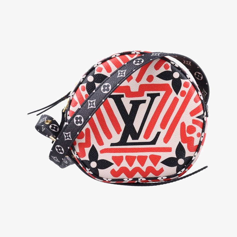 LVクラフティ ボワット シャポースープルクレーム×ルージュ×ブラックモノグラム ジャイアントM45366PL2240中古