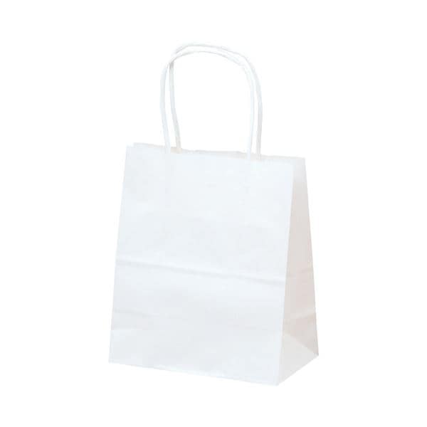 (まとめ）タカ印 手提げバック 白無地 特小 50-5913 25枚入(×5セット)