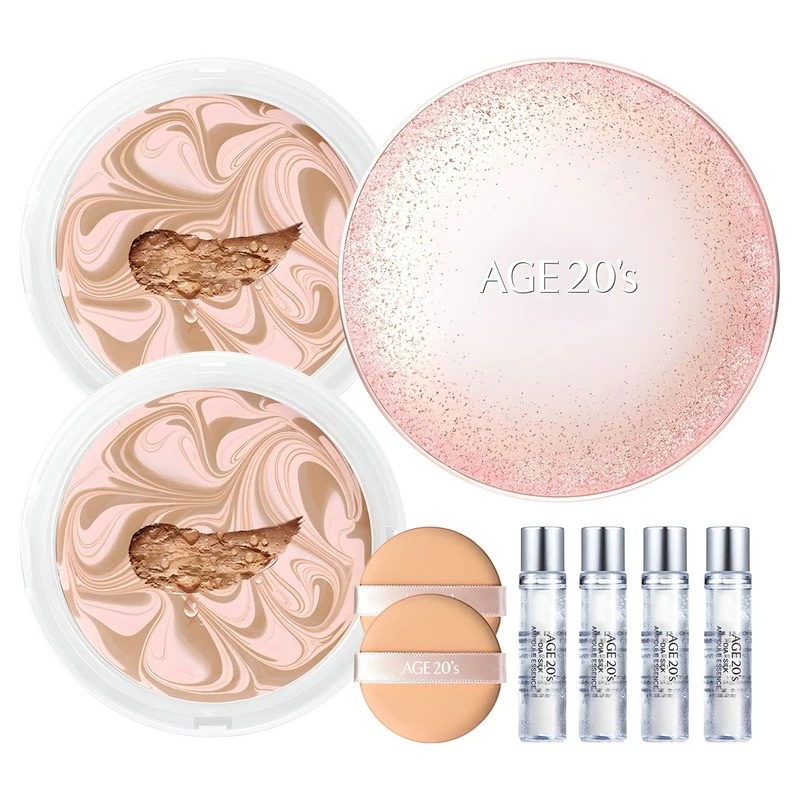 エッセンスカバー ファクト スパークルケース + 詰め替え 12.5g x 2p + アンプル 10ml x 4p ピンクベージュ(23号)