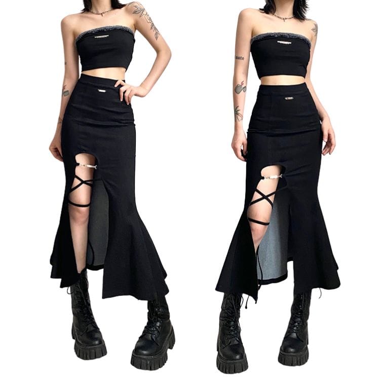 【即納】ステージ衣装 DS DS演出服 黒系 ブラック かっこいい 黒 舞台服 チアダンス スカート 女性 練習着 演出服 jazz ds チアガール レディース 大人 ダンス衣装 ダン