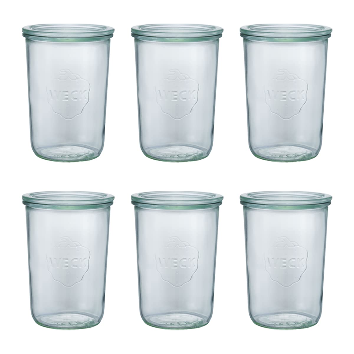 WECK キャニスター ガラスキャニスター保存容器 保存瓶 WE-743 (Mold Shape 750ml 6個セット)