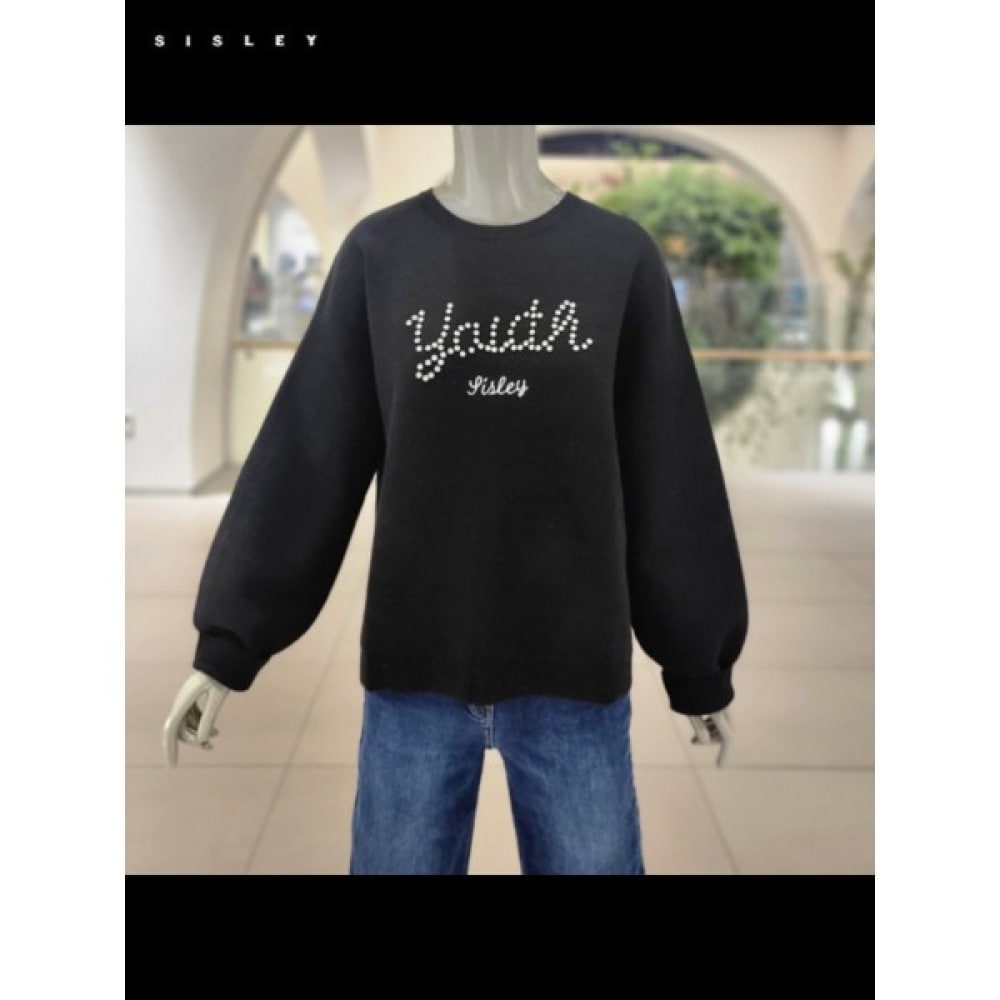 (シスレー) ビーズレタリングルーズフィットニット_SAKPC4461