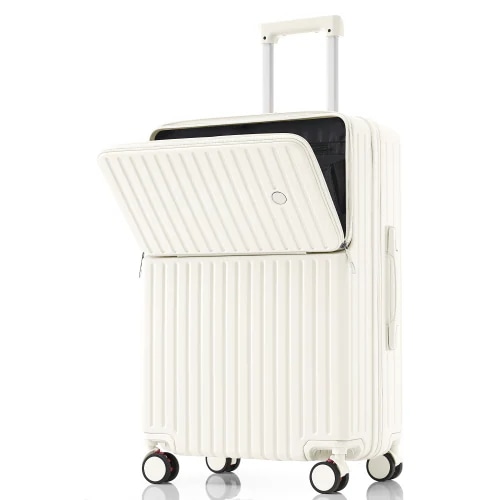 即日発送スーツケース 機内持ち込み フロントオープン Sサイズ USBポート付き ドリンクホルダー ストッパー付き 前開き キャリーケース キャリーバッグ 大容量 おしゃれ かわいい 軽量 パソコン