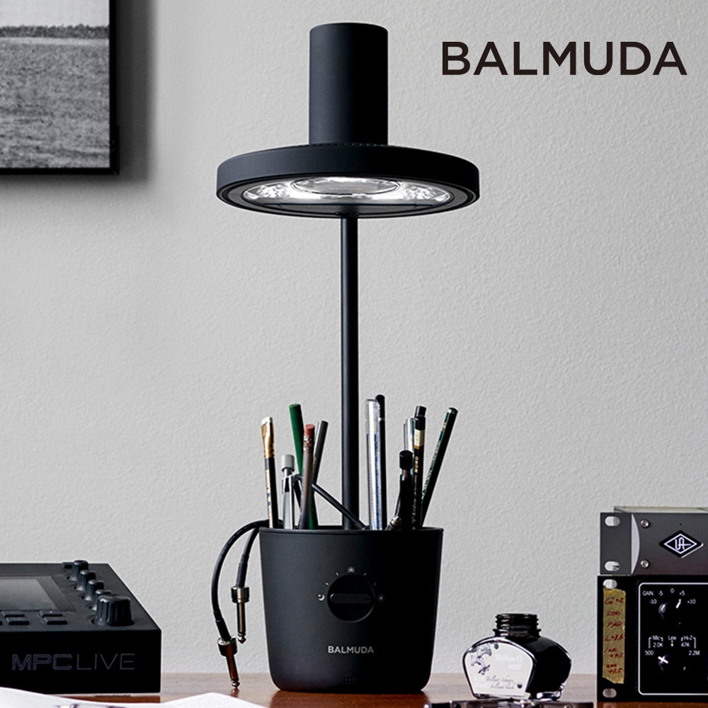 バルミューダ ザ・ライト L03A-BK ブラッ デスクライト BALMUDA The Light LED 読書灯 調光 学習 勉強 おしゃれ デザイン (sa)