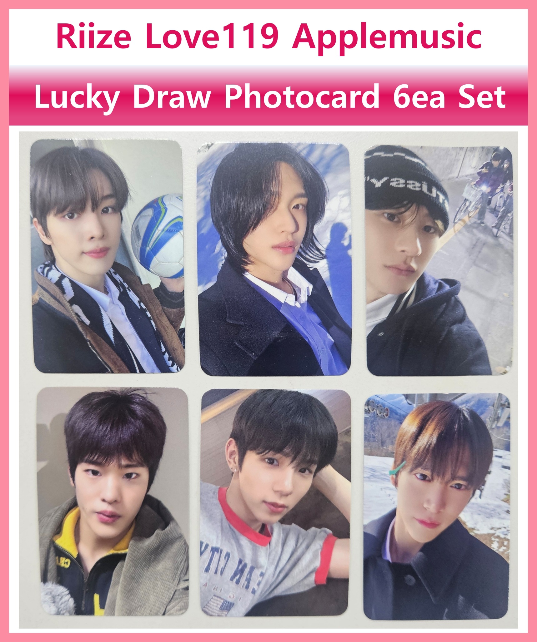 [フォトカード] Riize Love119 Applemusic Lucky draw Photocard 6ea set
