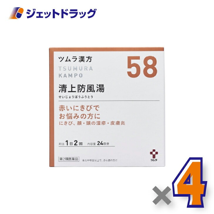 【第2類医薬品】ツムラ漢方清上防風湯エキス顆粒 48包 ×4個（にきび・皮膚炎・かゆみ）