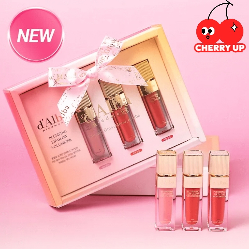 【新商品】【ギフトセット】dAlba ダルバ NEW プランピング リップグロウ ムード ボリューマイザー 3種セットリップケア 自然なツヤ ぷっくり唇 うるおいコスメ 携帯用 プレゼントにおすすめ
