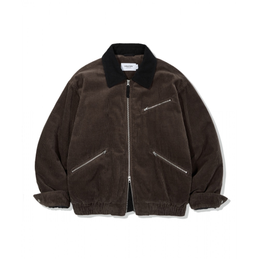 コデジェリーコーデュロイパッド入りワークジャケット_ブラウン