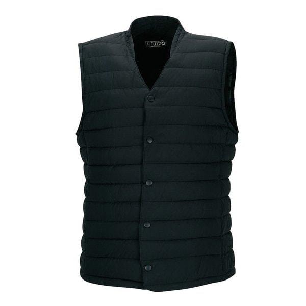 スタンドVネックデュースポ男女共用軽量パディングベストブラックFZ253-1