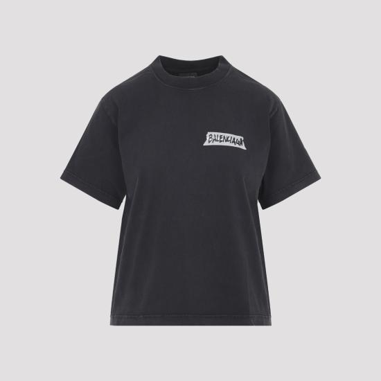 BALENCIAGA Women Tops 850990 TTVL6 1041 FADED WASHED BLACK