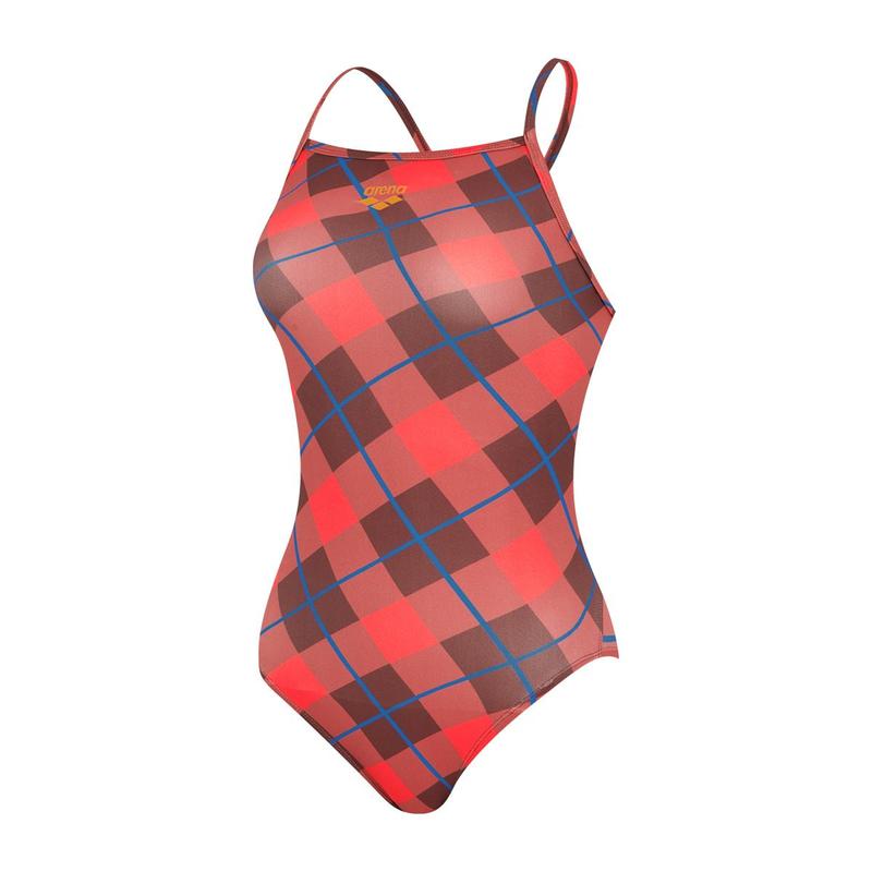 キャロルワンピース ダブルストラップ タイバック A4FL1LO20 (RED,GRN)-ブラは別途購入