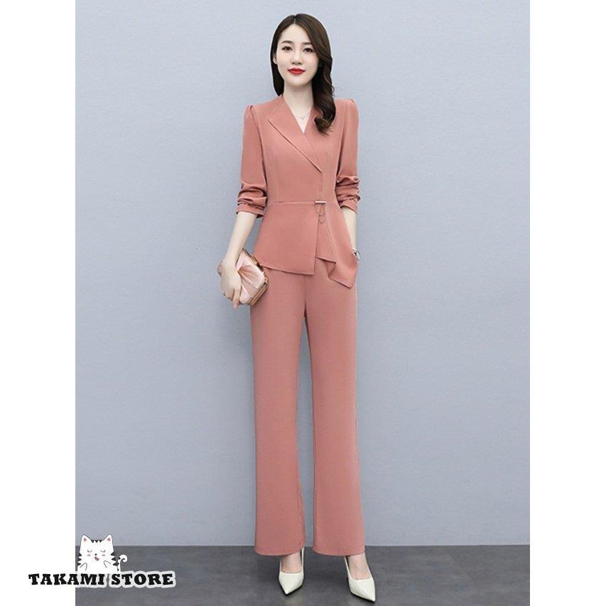 パンツドレス セットアップ レディース パーティードレス 結婚式 お呼ばれドレス 袖あり 長袖 パンツスーツ フォーマル きれいめ 大きいサイズ 3L