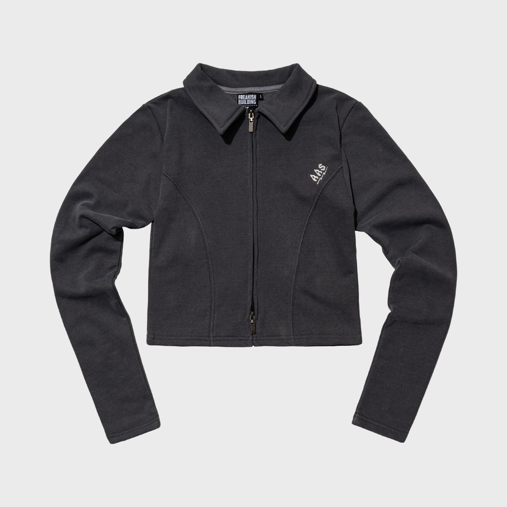 VANISH PIGMENT CROP ZIP-UP
