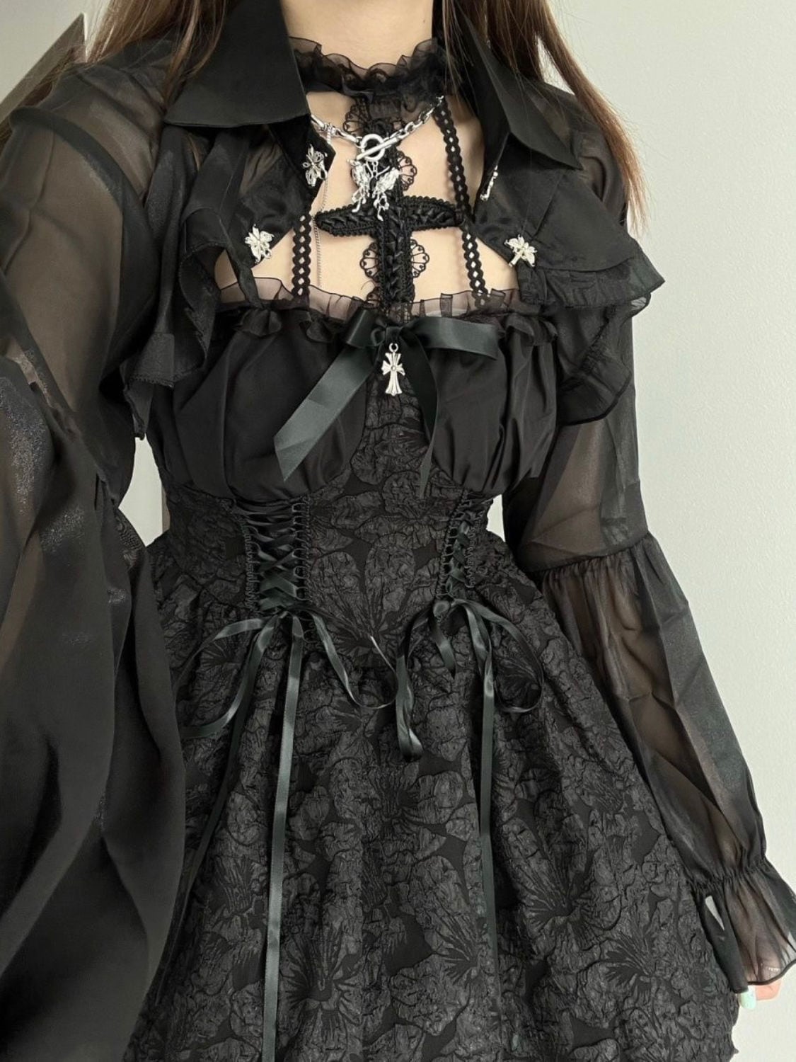 ハロウィン衣装 コスプレ 本日の限定商品ハロウィンライトゴロリータダークジャガードウエストネックドレス ハロウィン コスプレ バレエスタイルポンチョバースデーショートドレス ハロウィ ハロウィン