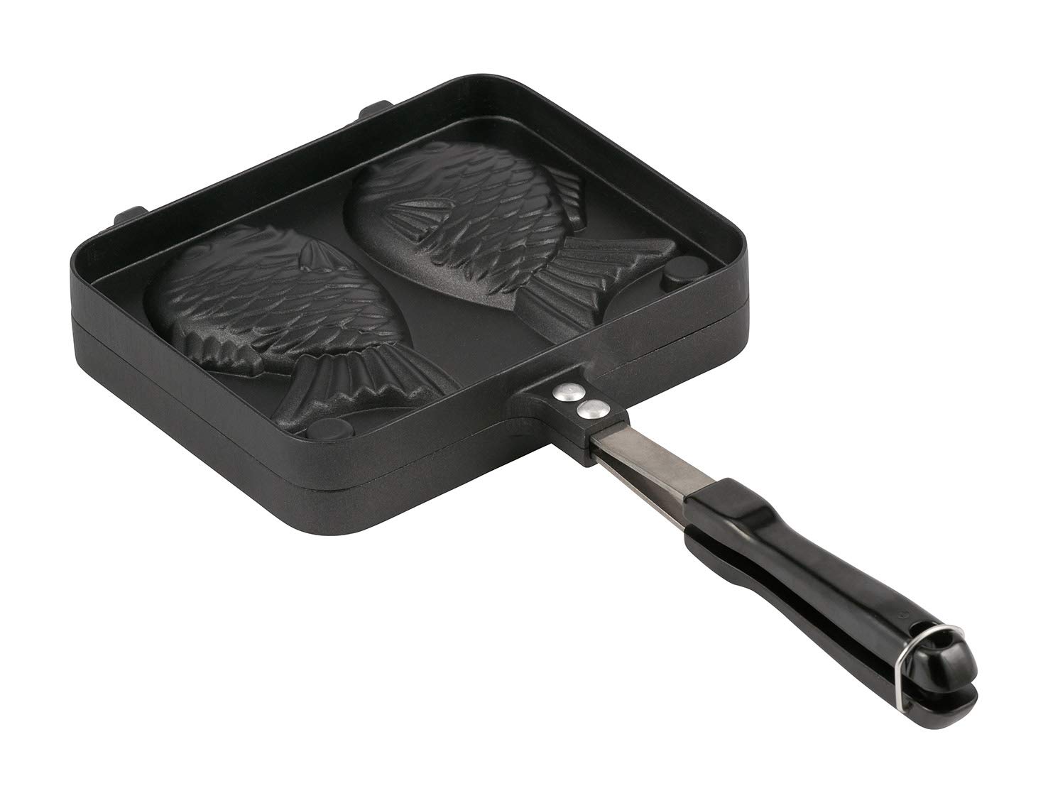 武田コーポレーション 【直火式・こびりつきにくい・フッ素樹脂加工】 ブラック 17.8×3.5×37 たい焼きメーカー TY22-37BK