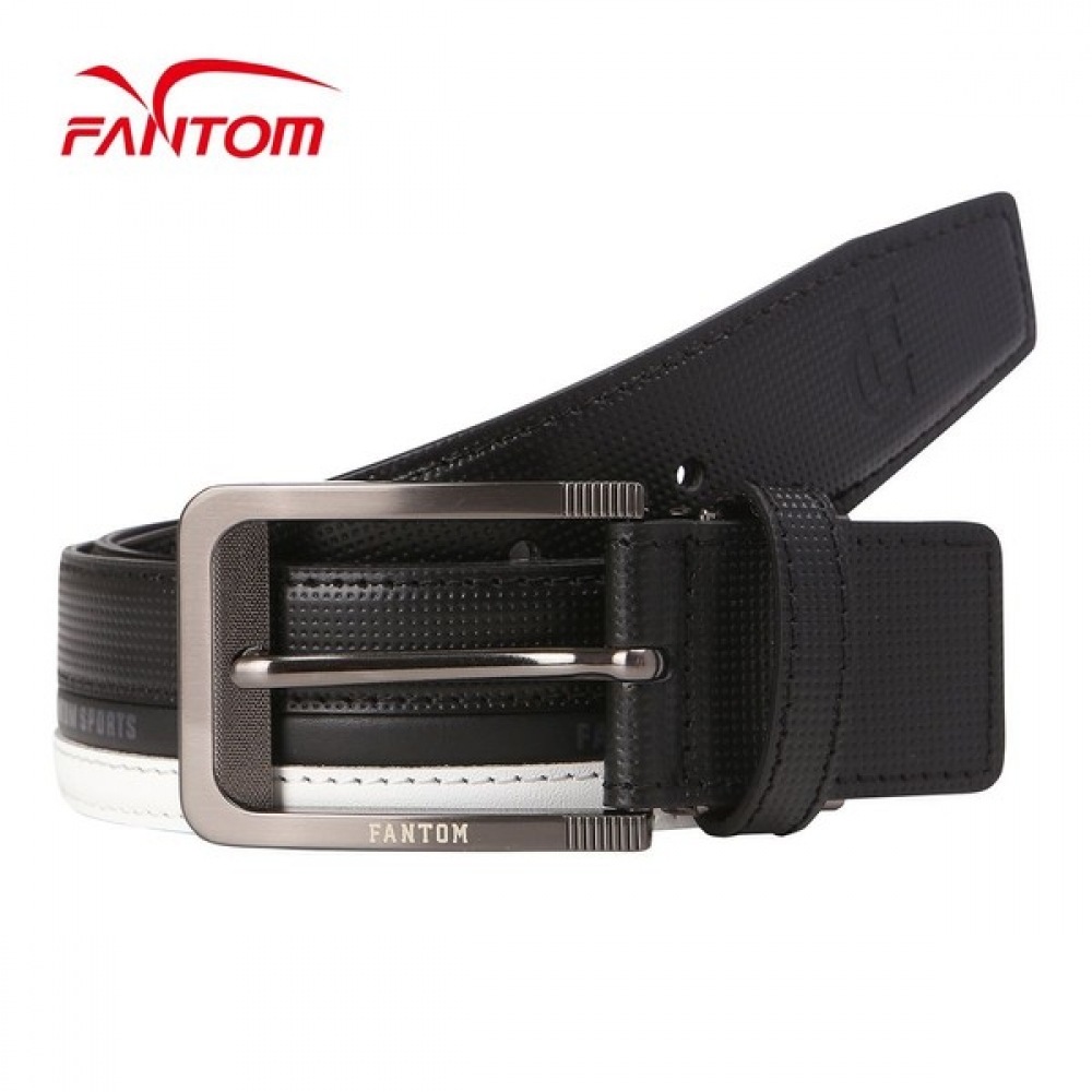 (Phantom) メンズカラーマッチングロゴプリントベルト