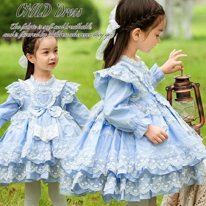 新品限時!優!惠!ロリータワンピース 女子 子供服 プリンセスドレス キッズドレス ベビーロリータドレス 可愛い 赤ちゃん お宮参り 結婚式 ピアノ発表会 誕 七五三 ロリータ