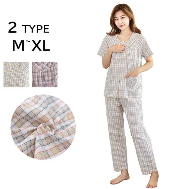 【期間限定50％OFF】パジャマ メンズ レディース ペア 上下セット 夏 天然素材 綿 パジャマ レディース ペアルック お揃い メンズ ルームウエア 春 夏 秋 半袖 長ズボン セットアップ 男