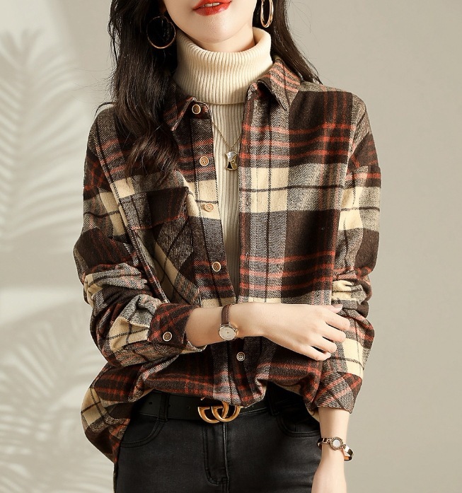 レトロ デート モテアイテム シャツ 長袖 ウール 可愛い きれいめ 上品 おしゃれ かっこいい 可愛い ラブリー キュート ガーリー クール モード系 セクシー エレガント 存在感