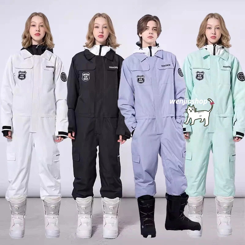 【急速出荷!】スノーボードウェア つなぎ 上下セット レディース メンズ スノーウェア スキーウェア オールインワン パンツ 韓国風 男女兼用 スノボウェア 防水 防寒防雪保温防風通気 A117