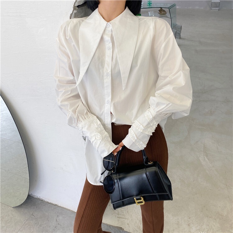 トップス シャツ 白シャツ 袖あり 長袖 襟付き かわいい 大人可愛い きれいめ シンプル カジュアル 大人 上品 おしゃれ かっこいい 大人女子 こなれ感 ラフ スポーティー クール セクシー