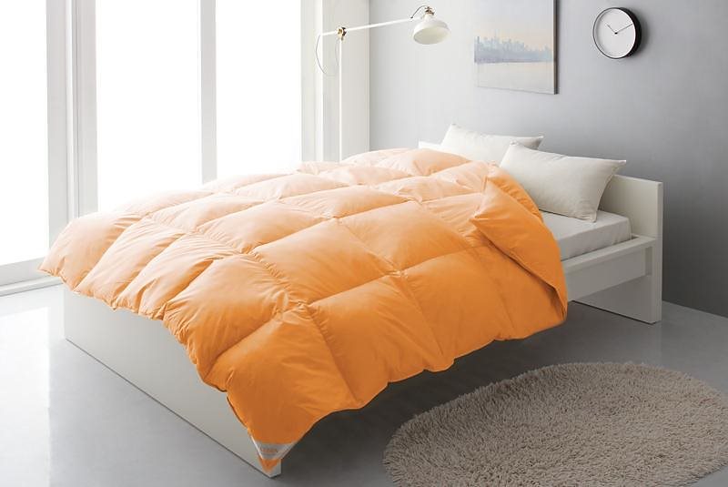 新20色羽根掛け布団 ダブル サニーオレンジ