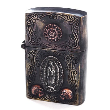 送料無料！ so0522 シルバーアクセサリー ZIPPO ジッポライター アンティーク調マリアを掲