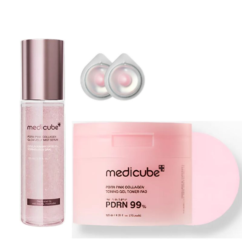 PDRN ピンクコラーゲン ゼリーミスト セラム+PDRN ゲルパッド 100枚 企画セット