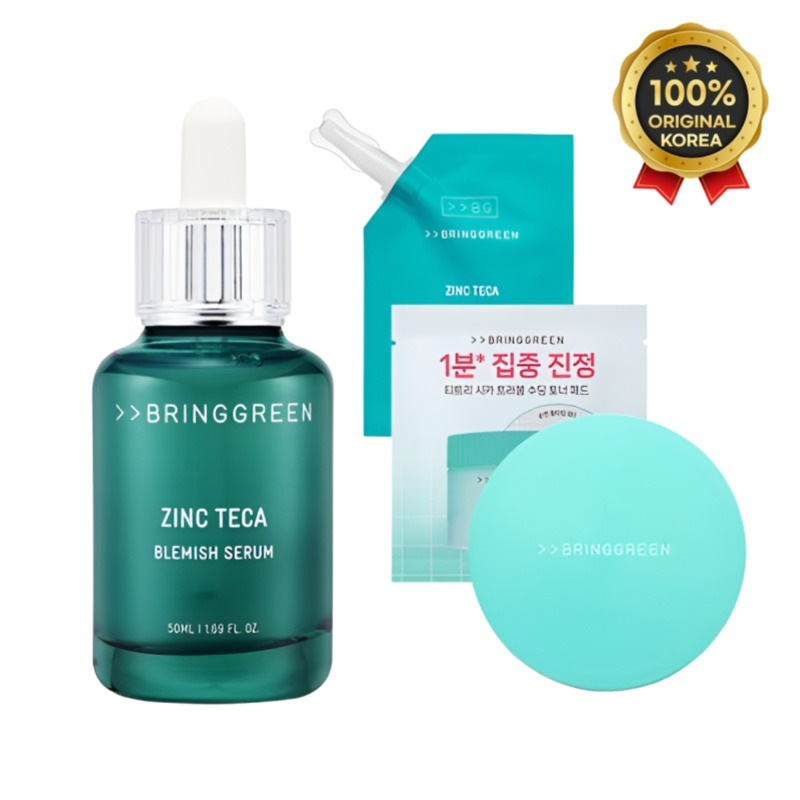 ジンクテカ トラブルセラム 50ml (リフィル 25ml + ティーツリーパッド 20枚 + パッド 容器)