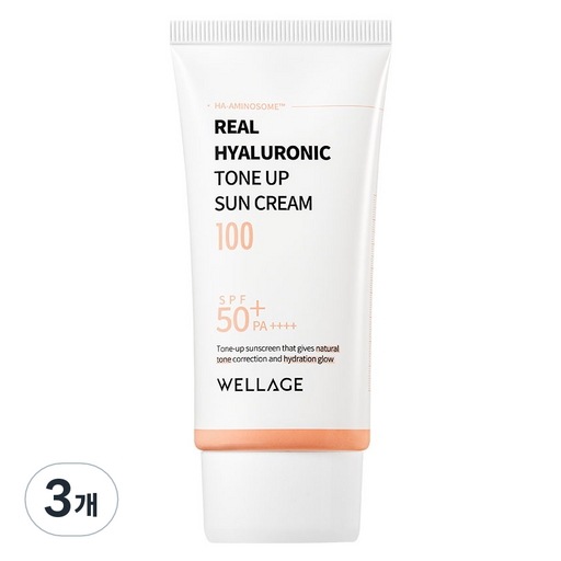 リアルヒアルロニックトーンアップサンクリームSPF50+ PA++++ 50ml 3個 透明感 日焼け止め