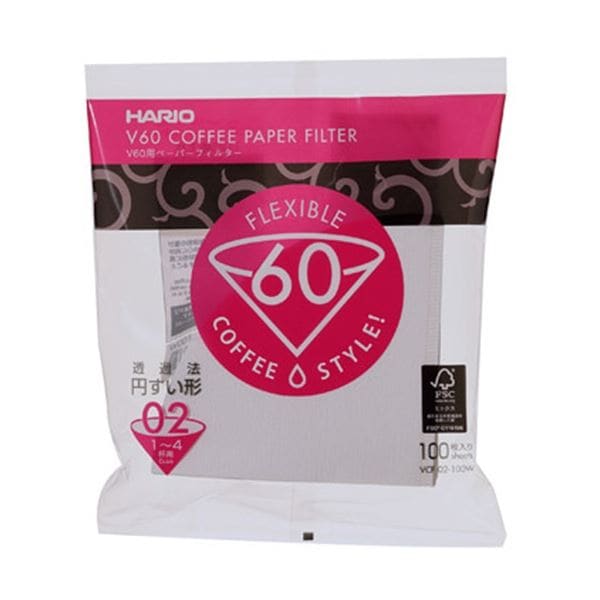 （まとめ）ハリオグラス V60用 ペーパーフィルター 酸素漂白02 14杯用（100枚）[x30]