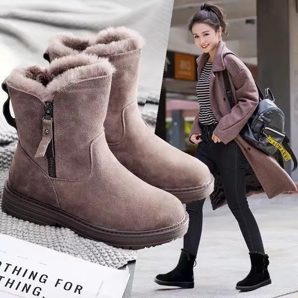 MF023-12TYPE裏起毛 暖かくしてスノーブーツショートブーツ靴韓国版ニーハイブーツ