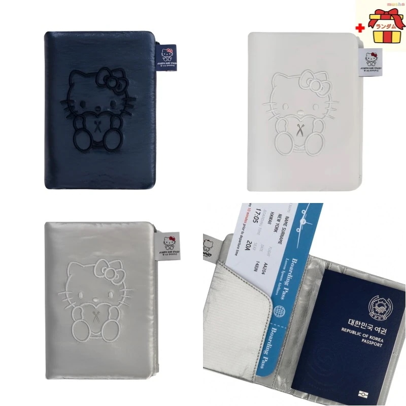 【数量限定】[キティちゃんエディション] スリック トラベル ウォレット ハローキティ ネイビー/ホワイト/シルバー3種（選択1)