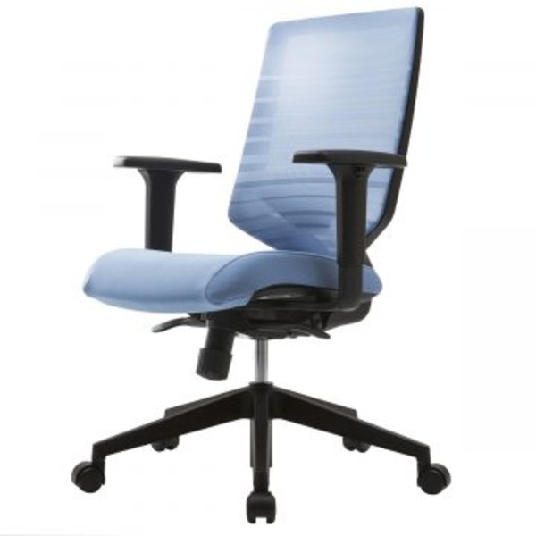 T30チェア 可動肘 ブルー[お客様組立品]