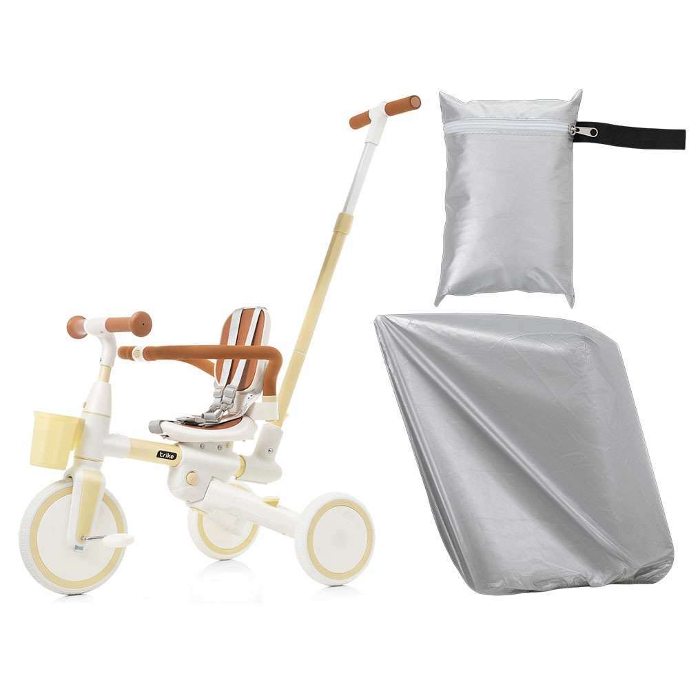 【国内発送】629子供用三輪車 舵取り ほこりカバー付き 多機能 手押し棒 カバー おしゃれ 7in1 キックバイク セフティーガード 1歳 2歳 3歳 ランニングバイク 座面回転 自転車 手押し キ