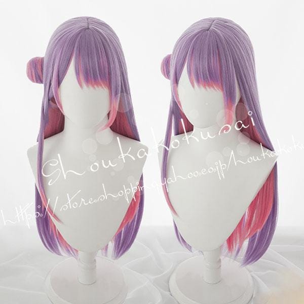 コスプレウィッグ バーチャルYouTuber VTuber 風 常闇トワ とこやみ とわ かつら WIG 耐熱 cosplay 仮装 変装 コスチューム-262